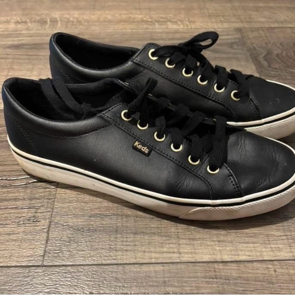 Keds Black Sneakers with White Sole